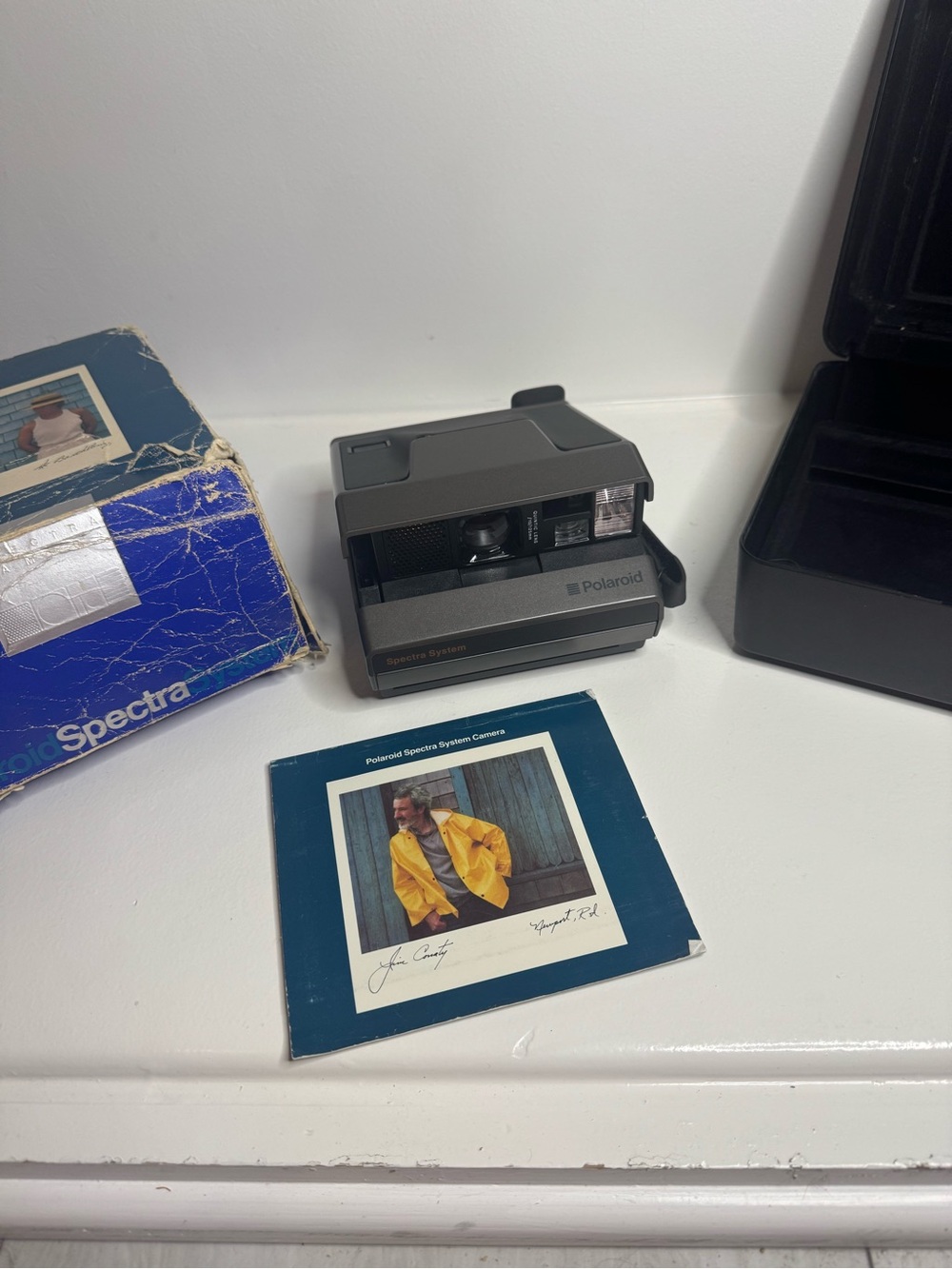 Polaroid Spectra System Instant Film Camera with Case and Booklet, Not Tested